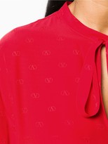 Thumbnail for your product : Valentino Micro Jacquard Logo Blouse
