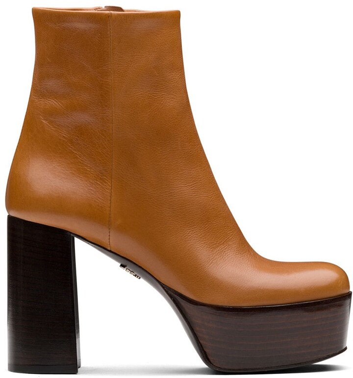 Prada Platform Ankle Boots - ShopStyle