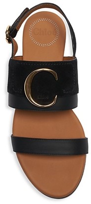 Chloé C Leather Slingback Sandals