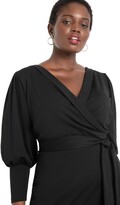 Thumbnail for your product : ELOQUII Puff Sleeve Wrap Dress