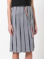 Thumbnail for your product : Thom Browne pleated gingham skirt