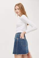 Thumbnail for your product : Topshop PETITE Studded Denim Skirt
