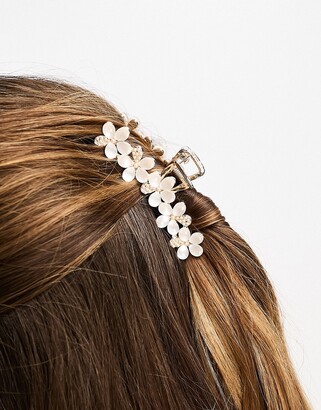 GG gold-tone faux pearl hair clip