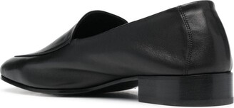 Sandro Round-Toe Polished Leather Loafers