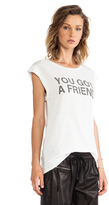 Thumbnail for your product : Pam & Gela You Got A Friend Twisted Seam Muscle Tee