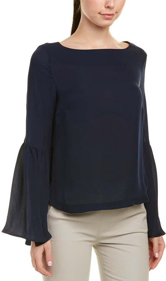 Nicole Miller Artelier Silk Top - ShopStyle Sweaters