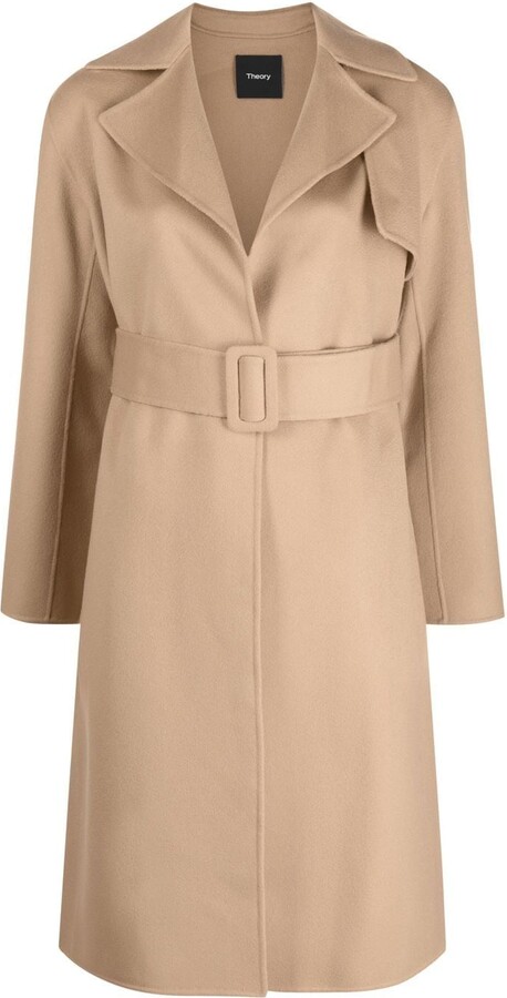 Theory Belted Wrap Trench Coat - ShopStyle