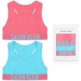 Thumbnail for your product : Calvin Klein Calvin KleinGirls Pink & Turquoise Bralette Set (2 Pack)