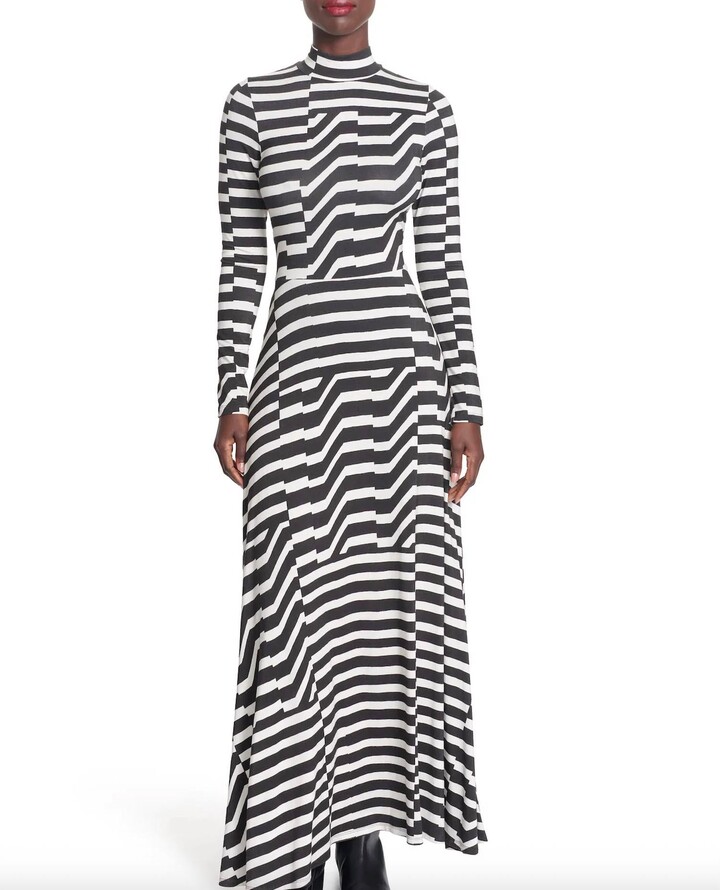 Corey Lynn Calter Madison Dress In Blk/wht