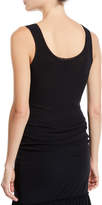 Thumbnail for your product : Fuzzi Solid Scoop-Neck Tank