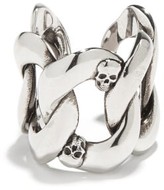 Thumbnail for your product : Alexander McQueen Skull Curb-link Ring - Silver