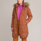 Thumbnail for your product : Anne Weyburn Long Padded Winter Jacket With Hood
