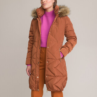 Anne Weyburn Long Padded Winter Jacket With Hood