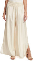 Thumbnail for your product : Elizabeth and James Elton Wide-Leg Stretch Satin Pants, Cream