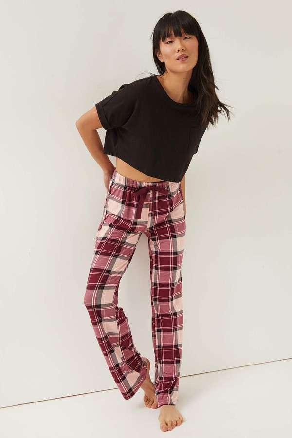 Ardene Super Soft Plaid PJ Pants ShopStyle Pajamas