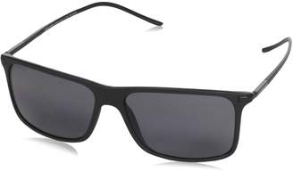 Giorgio Armani Men's Polarized AR8034-504281-57 Rectangle Sunglasses