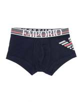 Thumbnail for your product : Emporio Armani Mens Boxers Navy Red Stripe Logo Sidetrunk