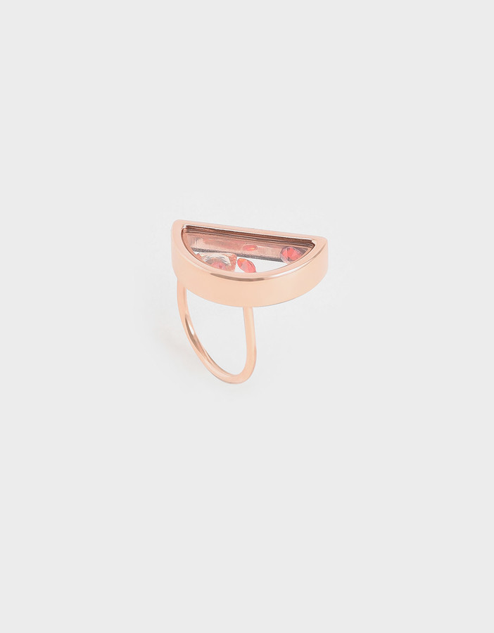 Charles & Keith SemiCircle Floating Locket Ring ShopStyle