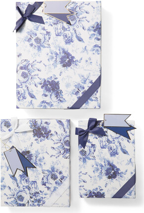 3pk French Country Toile Shirt Boxes