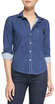 Thumbnail for your product : Frank & Eileen Barry Poplin Pin Dot Button-Down Blouse, Navy/White