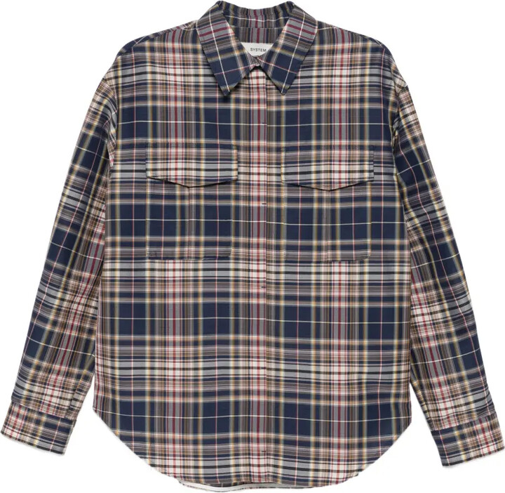 System Pocket Checked Shirt