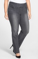 Thumbnail for your product : Jag Jeans 'Peri' Pull-On Straight Leg Jeans (Thunder Grey) (Plus Size)