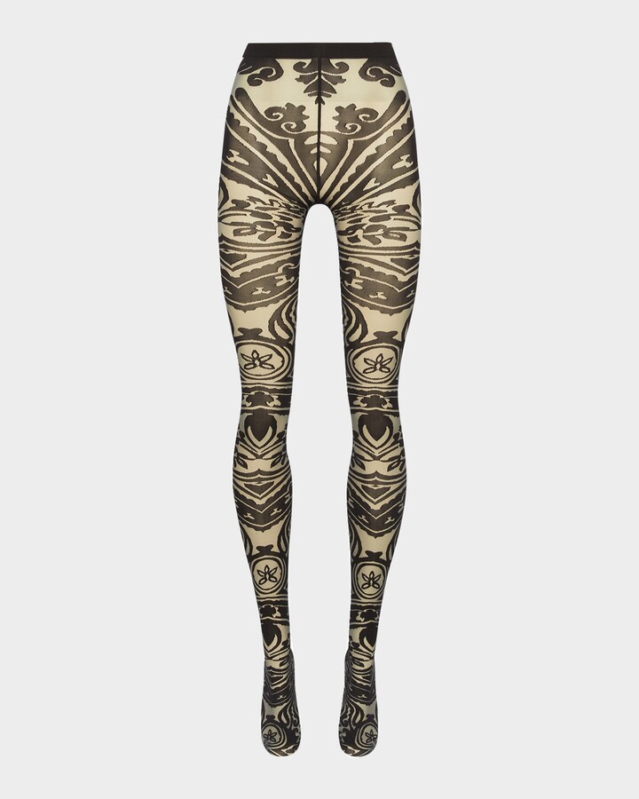 ETRO x Wolford Etro Tattoo-Effect Tights