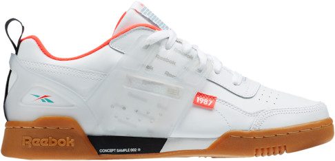 reebok trainer shoes white and red