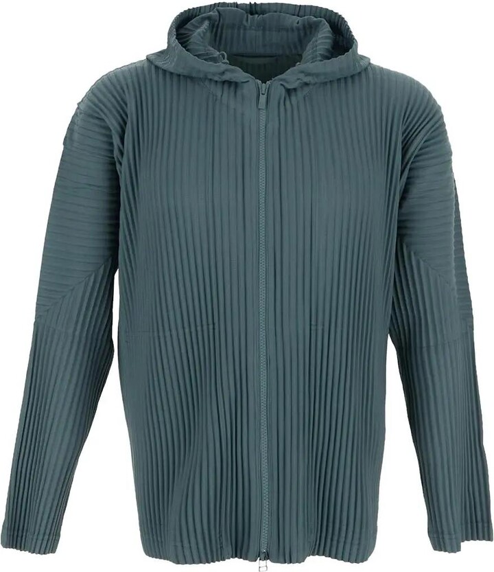 Homme Plissé Issey Miyake Zipped Hoodie - ShopStyle