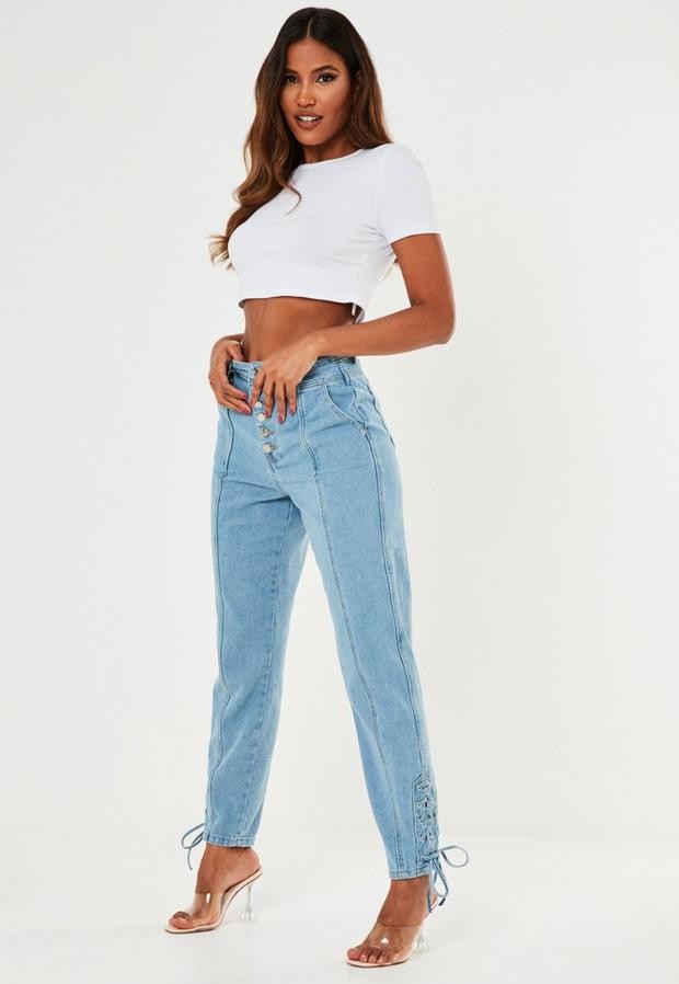 mens lace up fly jeans