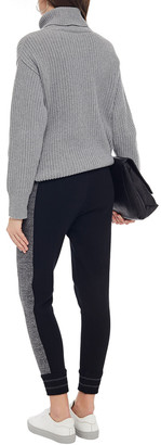 James Perse Merino Wool And Cashmere-blend And French Cotton-terry Track Pants