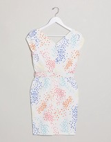 Thumbnail for your product : Paper Dolls wrap pencil dress in multi spot print