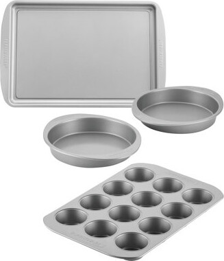 Farberware Bakeware Nonstick Cookie, Muffin, Cupcake, and Cake Pan Set, 4 Piece