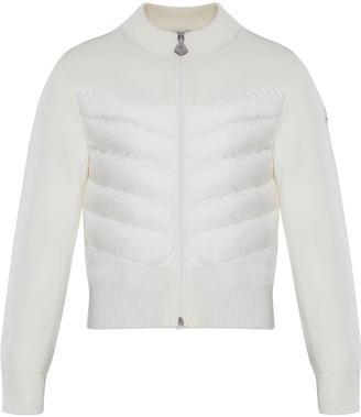 Moncler Knit Stand-Collar Zip-Front Jacket, Size 8-14