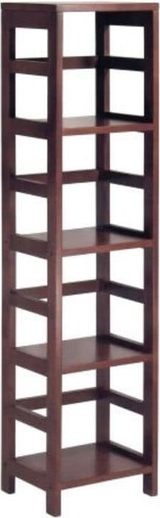 4-Shelf Narrow Shelving Unit Bookcase Tower in Espresso - 11.2"D x 13.5"W x  55"H - ShopStyle TV Stands & Media