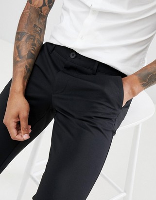 Only  Sons slim tapered fit trousers in black  ASOS