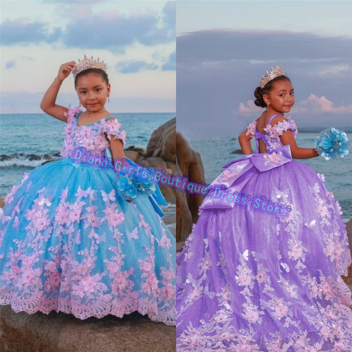 gdybao Gorgeous Exquisite Applique Flower Girl Dress Quality Tulle Fluffy For Wedding Ball Dresses Kids Birthday Party Evening Gowns