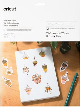 Cricut® Clear US Letter Printable Vinyl