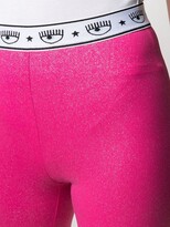 Thumbnail for your product : Chiara Ferragni Logo-Print Glittered Leggings