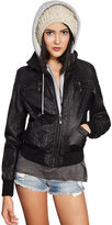Thumbnail for your product : Wet Seal Faux Fur-Lined Bomber Jacket
