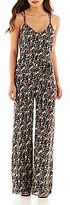 Thumbnail for your product : JCPenney Bisou Bisou® Sleeveless V-Neck Print Jumpsuit