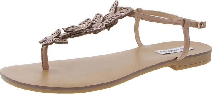 Steve Madden Utopian Womens Embellished Faux Leather Ankle Strap