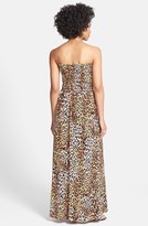Thumbnail for your product : Anne Klein Leopard Print Strapless Maxi Dress (Regular & Petite)