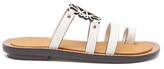 Thumbnail for your product : Loewe Anagram Leather Sandals - White