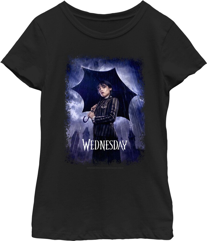 Wednesday Girl's Character Poster Graphic T-Shirt