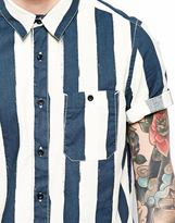Thumbnail for your product : ASOS Block Stripe Shirt In Short Sleeve