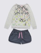 Thumbnail for your product : Marks and Spencer Tiger Print Short Pyjamas  (6-16 Years)