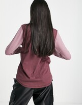 Thumbnail for your product : Madewell long sleeve t-shirt in mauve stripe
