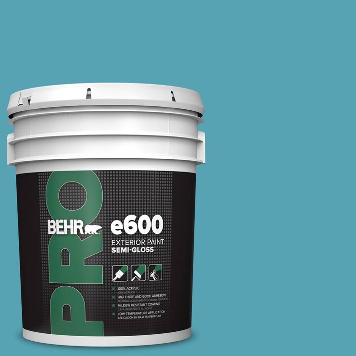 BEHR PRO 5 gal. #M470-5 Explorer Blue Semi-Gloss Exterior Paint