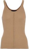 Thumbnail for your product : Alexander Wang Embellished Ribbed-Knit Cotton Top
